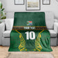 Custom South Africa Rugby Blanket Springboks Spirit and King Protea