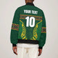 Custom South Africa Rugby Bomber Jacket Springboks Spirit and King Protea