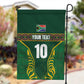 Custom South Africa Rugby Garden Flag Springboks Spirit and King Protea