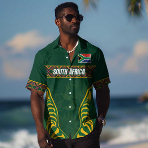 Custom South Africa Rugby Hawaiian Shirt Springboks Spirit and King Protea