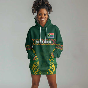Custom South Africa Rugby Hoodie Dress Springboks Spirit and King Protea