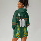 Custom South Africa Rugby Hoodie Dress Springboks Spirit and King Protea