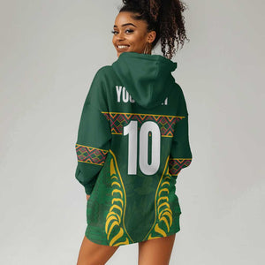 Custom South Africa Rugby Hoodie Dress Springboks Spirit and King Protea