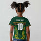 Custom South Africa Rugby Kid T shirt Springboks Spirit and King Protea
