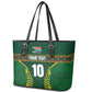 Custom South Africa Rugby Leather Tote Bag Springboks Spirit and King Protea