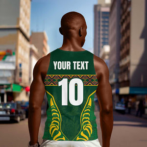 Custom South Africa Rugby Men Tank Top Springboks Spirit and King Protea