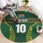 Custom South Africa Rugby Round Carpet Springboks Spirit and King Protea