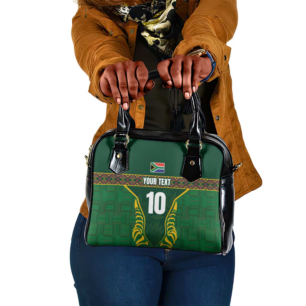 Custom South Africa Rugby Shoulder Handbag Springboks Spirit and King Protea