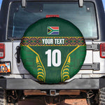 Custom South Africa Rugby Spare Tire Cover Springboks Spirit and King Protea
