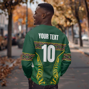 Custom South Africa Rugby Sweatshirt Springboks Spirit and King Protea