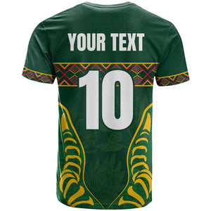 Custom South Africa Rugby T shirt Springboks Spirit and King Protea
