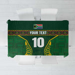 Custom South Africa Rugby Tablecloth Springboks Spirit and King Protea