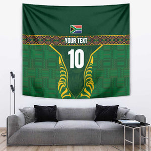 Custom South Africa Rugby Tapestry Springboks Spirit and King Protea