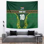 Custom South Africa Rugby Tapestry Springboks Spirit and King Protea