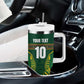 Custom South Africa Rugby Tumbler With Handle Springboks Spirit and King Protea