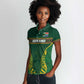 Custom South Africa Rugby Women Polo Shirt Springboks Spirit and King Protea
