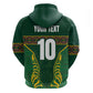 Custom South Africa Rugby Zip Hoodie Springboks Spirit and King Protea