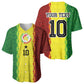Custom Senegal National Football Baseball Jersey Lions Of Teranga Leopard Print Tribal Flag Graphic