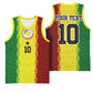 Custom Senegal National Football Basketball Jersey Lions Of Teranga Leopard Print Tribal Flag Graphic