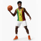 Custom Senegal National Football Basketball Jersey Lions Of Teranga Leopard Print Tribal Flag Graphic