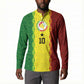 Custom Senegal National Football Button Sweatshirt Lions Of Teranga Leopard Print Tribal Flag Graphic