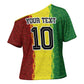 Custom Senegal National Football Cross Shoulder Shirt Lions Of Teranga Leopard Print Tribal Flag Graphic