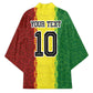 Custom Senegal National Football Kimono Lions Of Teranga Leopard Print Tribal Flag Graphic
