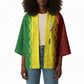 Custom Senegal National Football Kimono Lions Of Teranga Leopard Print Tribal Flag Graphic