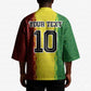 Custom Senegal National Football Kimono Lions Of Teranga Leopard Print Tribal Flag Graphic