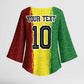 Custom Senegal National Football Kimono Sleeve Blouse Lions Of Teranga Leopard Print Tribal Flag Graphic