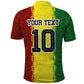 Custom Senegal National Football Polo Shirt Lions Of Teranga Leopard Print Tribal Flag Graphic