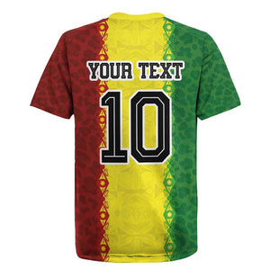 Custom Senegal National Football Rugby Jersey Lions Of Teranga Leopard Print Tribal Flag Graphic