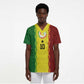 Custom Senegal National Football Scrub Top Lions Of Teranga Leopard Print Tribal Flag Graphic