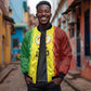 Custom Senegal National Football Sleeve Zip Bomber Jacket Lions Of Teranga Leopard Print Tribal Flag Graphic