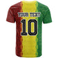 Custom Senegal National Football T shirt Lions Of Teranga Leopard Print Tribal Flag Graphic