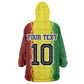 Custom Senegal National Football Wearable Blanket Hoodie Lions Of Teranga Leopard Print Tribal Flag Graphic