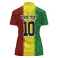 Custom Senegal National Football Women Polo Shirt Lions Of Teranga Leopard Print Tribal Flag Graphic