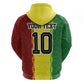 Custom Senegal National Football Zip Hoodie Lions Of Teranga Leopard Print Tribal Flag Graphic