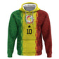Custom Senegal National Football Zip Hoodie Lions Of Teranga Leopard Print Tribal Flag Graphic
