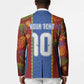 Custom DR Congo National Football Blazer The Leopards Tropical Jungle Leaf Botanical Art