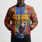 Custom DR Congo National Football Bomber Puffer Jacket The Leopards Tropical Jungle Leaf Botanical Art