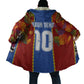 Custom DR Congo National Football Cloak The Leopards Tropical Jungle Leaf Botanical Art