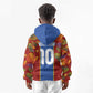 Custom DR Congo National Football Kid Hoodie The Leopards Tropical Jungle Leaf Botanical Art