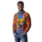 Custom DR Congo National Football Long Sleeve Polo Shirt The Leopards Tropical Jungle Leaf Botanical Art