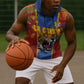 Custom DR Congo National Football Sleeveless Hoodie The Leopards Tropical Jungle Leaf Botanical Art