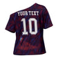 Custom Haiti National Football Cross Shoulder Shirt Les Grenadiers Feather Pattern Coat Of Arms Art