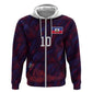 Custom Haiti National Football Hoodie Les Grenadiers Feather Pattern Coat Of Arms Art