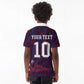 Custom Haiti National Football Kid Polo Shirt Les Grenadiers Feather Pattern Coat Of Arms Art