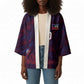 Custom Haiti National Football Kimono Les Grenadiers Feather Pattern Coat Of Arms Art