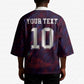 Custom Haiti National Football Kimono Les Grenadiers Feather Pattern Coat Of Arms Art